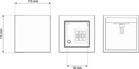 Applique da Parete Cubica G9 in Gesso Pitturabile
