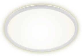 Plafoniera Moderna Slim Plastica Bianco 42Cm Led Integrato 22W 4000K