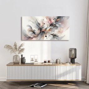 Quadro su tela – Linee floreali nella nebbia