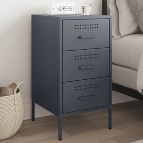 Comodino Antracite 36x39x68 Cm İn Acciaio /