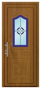 Portoncino d'ingresso 30012 L 80 x H 210 cm in PVC rovere sonoma, apertura spingere a destra, falso telaio non incluso
