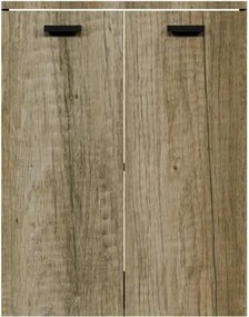 Mobile da bagno a terra L 60 x H 78 x P 50 cm marrone opaco, 2 ante COLAVENE Alaqua