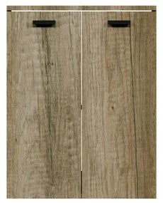 Mobile da bagno sotto lavabo COLAVENE Alaqua marrone opaco L 60 x H 78 x P 50 cm 2 ante, lavabo non incluso