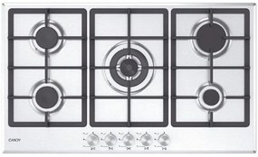 Moderna CHG93WX/1 Piano cottura Acciaio inox Da incasso 86 cm Gas 5 Fornelli - Candy