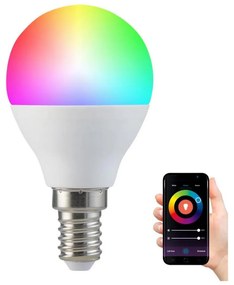 RGB Lampadina LED dimmerabile G45 E14/5,5W/230V 3000-6500K Wi-fi Tuya