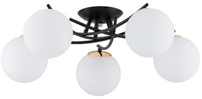 Lampadario a plafone SAVI 5xE14/10W/230V nero/oro