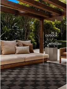 Tappeto da interno/esterno nero/color crema 160x230 cm Haringey Dorothy – Ted Baker