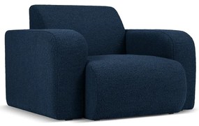 Poltrona bouclé blu scuro Molino - Micadoni Home