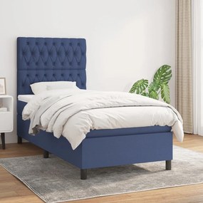 Giroletto A Molle Con Materasso Blu 90x200 Cm İntessuto /