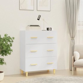 Credenza Bianca 70x34x90 Cm İn Legno Multistrato /