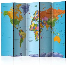 Paravento Colourful Geography [Room Dividers]