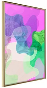 Poster  Colourful Camouflage (Pink)  Cornice Quadri Cornice d'oro, Larghezza x Altezza Home decor 20x30