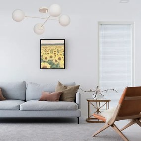 Plafoniera a soffitto MOON 4xE27/15W/230V colore crema