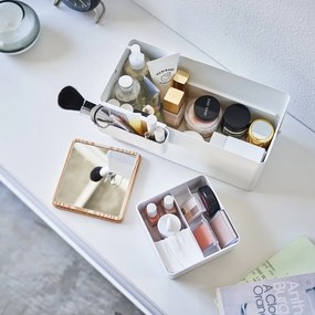 Organizzatore da bagno in metallo bianco per cosmetici - YAMAZAKI