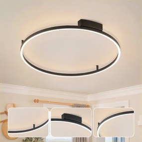 Brilagi - Lampada a LED dimmerabile PORTOFINO LED/60W/230V Ø 80 cm nera + telecomando