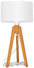 Lampada da tavolo ALBA 1xE27/15W/230V bianco/quercia