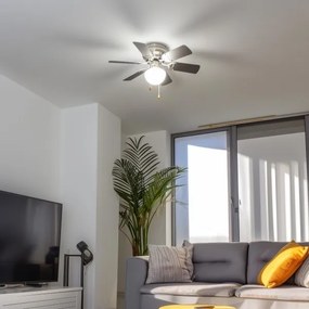 ZEVENTI - Ventilatore da soffitto GALDANA 1xE27/60W/230V grigio/bianco