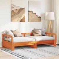 Dormeuse senza Materasso Marrone Cera 80x200 cm Legno di Pino 854951