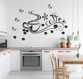 Adesivo murale per cucina tazza caffè COFFEE 100 x 200 cm