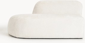 Chaise longue in teddy bouclé Wolke