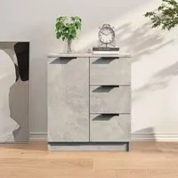 Credenza Grigio Cemento 60x30x70 cm in Legno Multistrato 811083