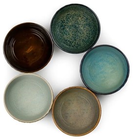 Tazzine in set in porcellana 5 pz 200 ml Sara – Bredemeijer