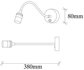 Lampada da parete nera Reading – Opviq lights