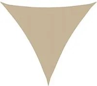 Parasole a Vela Oxford Triangolare 4x4x4 m Beige 135176