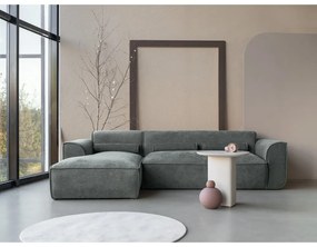 Divano angolare componibile verde (con penisola a sinistra) Flex Felix – Miuform