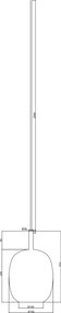 Ondaluce - Lampadario sospeso su cavo THELMA 3xE27/15W/230V Ø 19,5 cm oro/trasparente