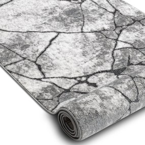 Tappeto moderno COZY 8873 Cracks, calcestruzzo incrinato - Structural due livelli di pile grigio scuro