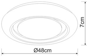 Globo 483111-28SH - Plafoniera LED dimmerabile RADA LED/28W/230V + +TC