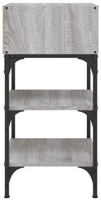 Comodino grigio sonoma 35x34,5x70 cm in legno multistrato