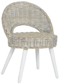 Poltrona in Rattan Kubu Bianco