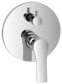 Set doccia cromo braccio 40 cm + soffione 20 cm + miscelatore e kit doccia Flat