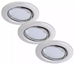 Briloner 7221-039 - SET 3x Lampada LED da bagno 1xGU10/3W/230V argento