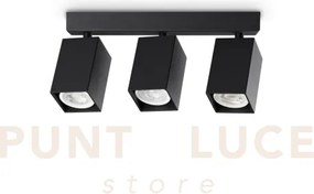 Dynamite faretto nero orientabile 3 luci attacco gu10 27,5cm lampad...