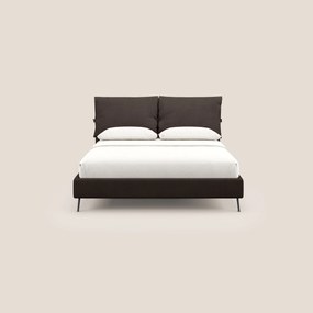 Artemisia letto imbottito con piedini alti sfoderabile in tessuto smacchiabile T17