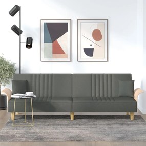 Divano Letto Con Braccioli Grigio Scuro İn Tessuto /