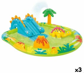 Piscina Gonfiabile per Bambini Intex Dinosauri Parco giochi 191 x 58 x 152 cm (3 Unità)