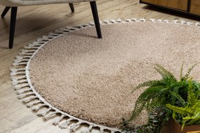 Tappeto BERBER 9000 cerchio beige Frange berbero marocchino shaggy