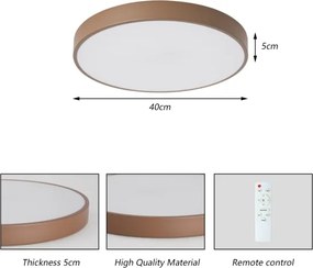 Brilagi - Plafoniera LED dimmerabile POOL LED/48W/230V 3000-6000K 40 cm marrone+telecomando