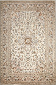 Kashan Tappeto 370 x 250 Beige (Iran) Annodato A Mano
