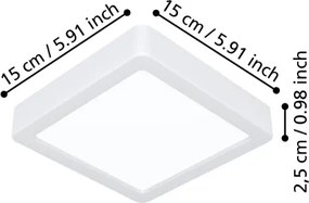 Eglo 901311 - Plafoniera LED FUEVA LED/7W/230V 2700/4000/6500K 15x15 cm bianca