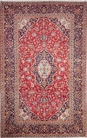 Kashan Tappeto 200x320 Rosso (Iran) Annodato A Mano