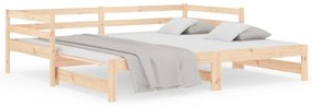 Divano letto con letto estraibile 90x190 cm legno massello pino