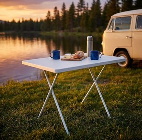 tavolino da campeggio pieghevole salvaspazio in pvc