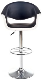 Sgabello 115x60 cm bianco/nero/cromo