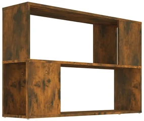 Libreria rovere fumo 100x24x63 cm in legno multistrato