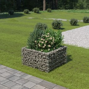 Gabbione Letto Rialzato İn Acciaio Zincato 90x90x50 Cm /